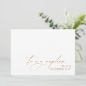 "Aan mijn neef op zijn trouwdag" bericht Kaart (Staand voorkant)