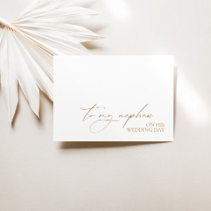 "Aan mijn neef op zijn trouwdag" bericht Kaart