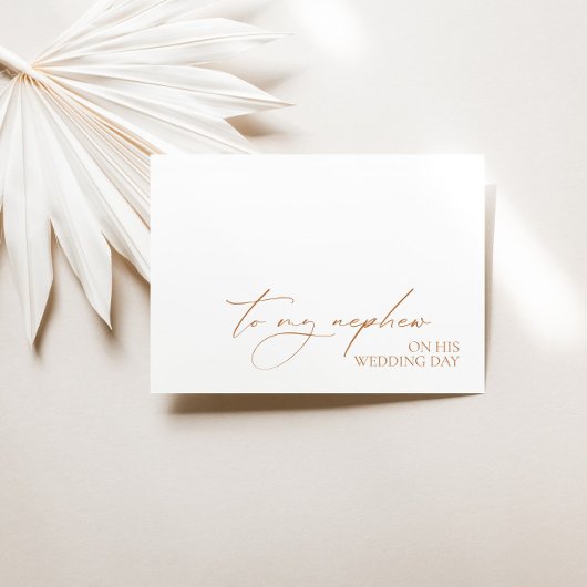 "Aan mijn neef op zijn trouwdag" bericht Kaart