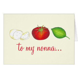Aan mijn nonna Italiaanse Mozzarella Tomato Basil