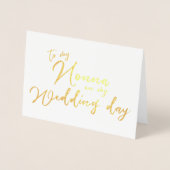 Aan mijn nonna op mijn trouwdag Folie Kaart (Voorkant)