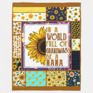 Aan mijn oma Gift, oma Gift, Sunflower Love Fleece Deken