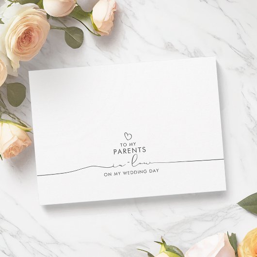 Aan mijn ouders in-law Wedding Message