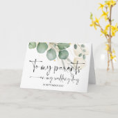 Aan mijn ouders op huwelijksdag dank u bruid bruid kaart (Gele Bloem)
