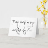 Aan mijn ouders op mijn trouwdag Kaart (Gele Bloem)