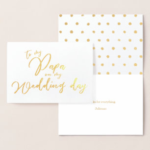 Aan mijn papa op mijn trouwdag Folie Kaart