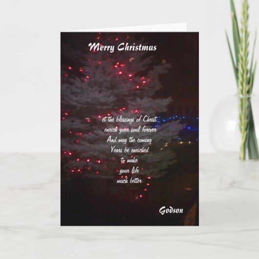 aan mijn peetzoon kerstkaarten feestdagen kaart (Voorkant)