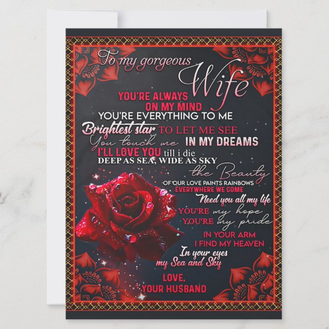 Aan mijn Roos Wife Birthday Gift... (Voorkant)