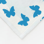 Aan mijn schoondochter, blauwe vlinder fleece deken (Hoek)
