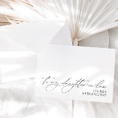 "Aan mijn schoondochter" bruiloft bericht Kaart