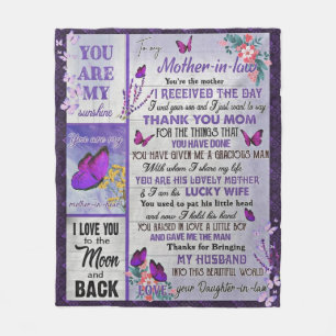 Aan mijn schoonmager Gift, moederdag Gift Fleece Deken