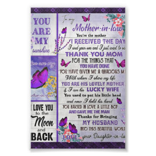 Aan mijn schoonmager Gift, moederdag Gift Foto Afdruk