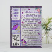 Aan mijn schoonmager Gift, moederdag Gift Menu (Staand voorkant)