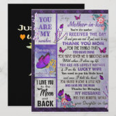 Aan mijn schoonmager Gift, moederdag Gift Menu (Voorkant / Achterkant)