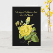 Aan Mijn Schoonmoeder die ik koester+ Kaart (Gele Bloem)