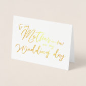 Aan mijn schoonmoeder op mijn trouwdag Folie Kaart (Voorkant)