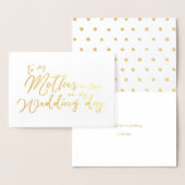 Aan mijn schoonmoeder op mijn trouwdag kalligrafie folie kaarten (Display)