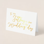 Aan mijn schoonvader op mijn trouwdag Folie Kaart (Voorkant)