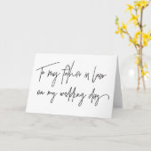 Aan mijn schoonvader op mijn trouwdag Kaart (Gele Bloem)