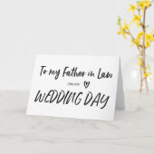 Aan mijn schoonvader op mijn trouwdag Kaart (Gele Bloem)