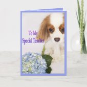 Aan mijn speciale leraar dank u Doggie Kaart (Voorkant)