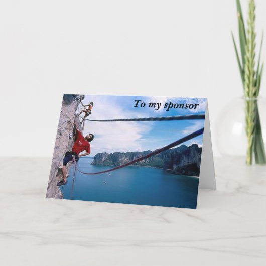 Aan mijn sponsor dank u 2 bedankkaart (Voorkant)