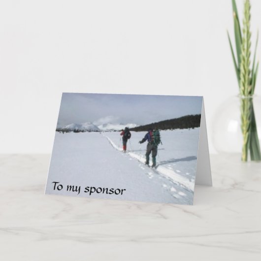 Aan mijn sponsor dank u bedankkaart (Voorkant)