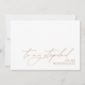 "Aan mijn stiefvader op mijn trouwdag"-berichtkaar (Voorkant)