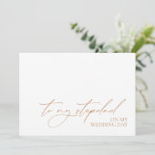 "Aan mijn stiefvader op mijn trouwdag"-berichtkaar (Staand voorkant)