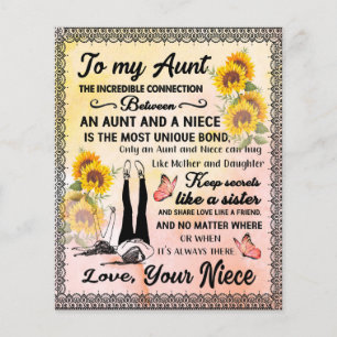 Aan mijn tante Gift, zonnebloem van Niece Flyer