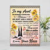 Aan mijn tante Gift, zonnebloem van Niece Menu (Staand voorkant)