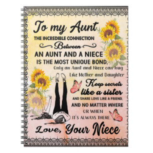 Aan mijn tante Gift, zonnebloem van Niece Notitieboek