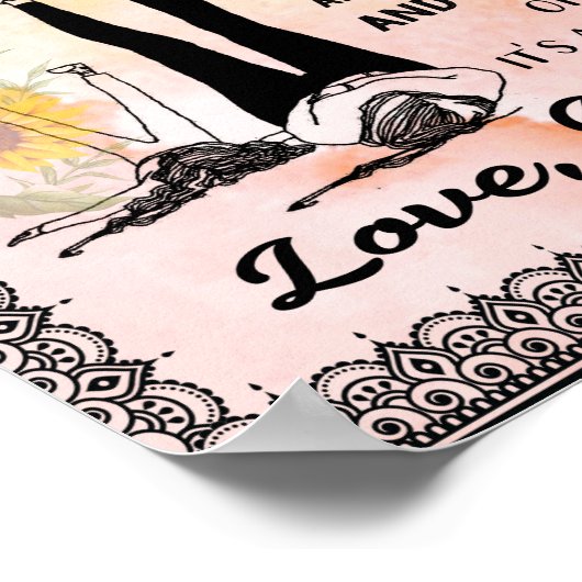 Aan mijn tante Gift, zonnebloem van Niece Poster (Hoek)