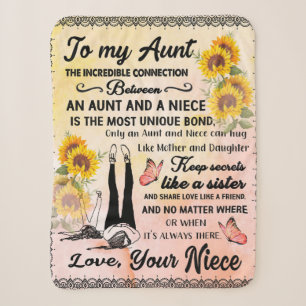 Aan mijn tante Gift, zonnebloem van Niece Sherpa Deken