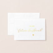 Aan mijn toekomstige man trouwdag Kaart (Voorkant met envelop)