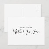 Aan mijn toekomstige schoonmoeder ansichtkaart mod briefkaart (Voorkant / Achterkant)