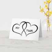 AAN "MIJN TWEELING" OP "VALENTIJN" KAART (Gele Bloem)