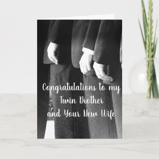AAN MIJN TWEELINGBROER OP ZIJN TROUWDAG KAART (Voorkant)