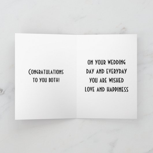 AAN MIJN TWEELINGBROER OP ZIJN TROUWDAG KAART (Binnen)