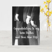 AAN MIJN TWEELINGBROER OP ZIJN TROUWDAG KAART (Gele Bloem)