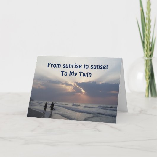 AAN MIJN TWEELINGZONSOPGANG TOT ZONSONDERGANG VERJ KAART (Voorkant)