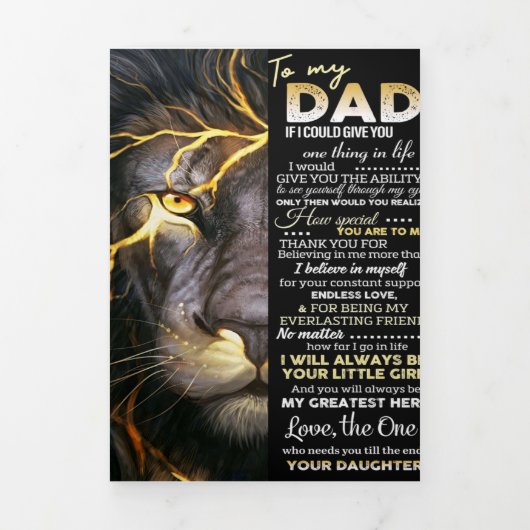 Aan mijn vader | Liefdevolle brief | Prachtig gesc Drieluik Aankondiging (Cover)