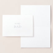 Aan mijn vader minimalistisch bedankje folie kaarten (Display)