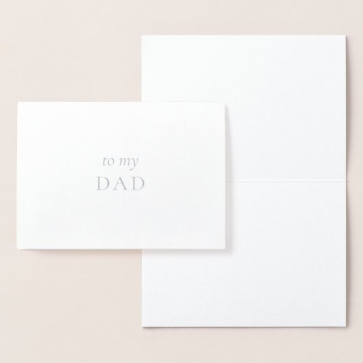 Aan mijn vader minimalistisch bedankje folie kaarten (Display)