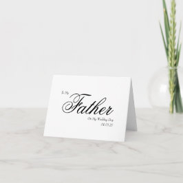 Aan mijn vader op mijn trouwdag Elegant Schrift Bedankkaart