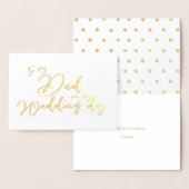 Aan mijn vader op mijn trouwdag folie kaarten (Display)