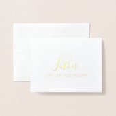 AAN MIJN VADER/Vader | Brief op onze huwelijksdag Folie Kaarten (Voorkant met envelop)