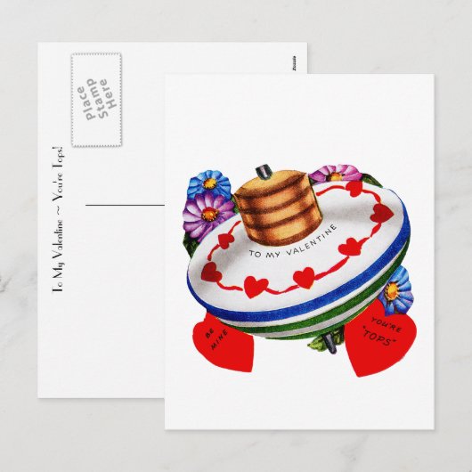 Aan Mijn Valentijn ~ bent u Topje! Feestdagenkaart (Voorkant / Achterkant)