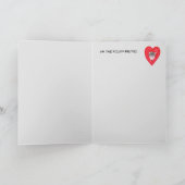 Aan mijn Valentijn, Cute Possum Face in Red Heart Kaart (Binnen)