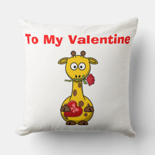 "AAN MIJN VALENTIJN" GIRAFFE KUSSEN